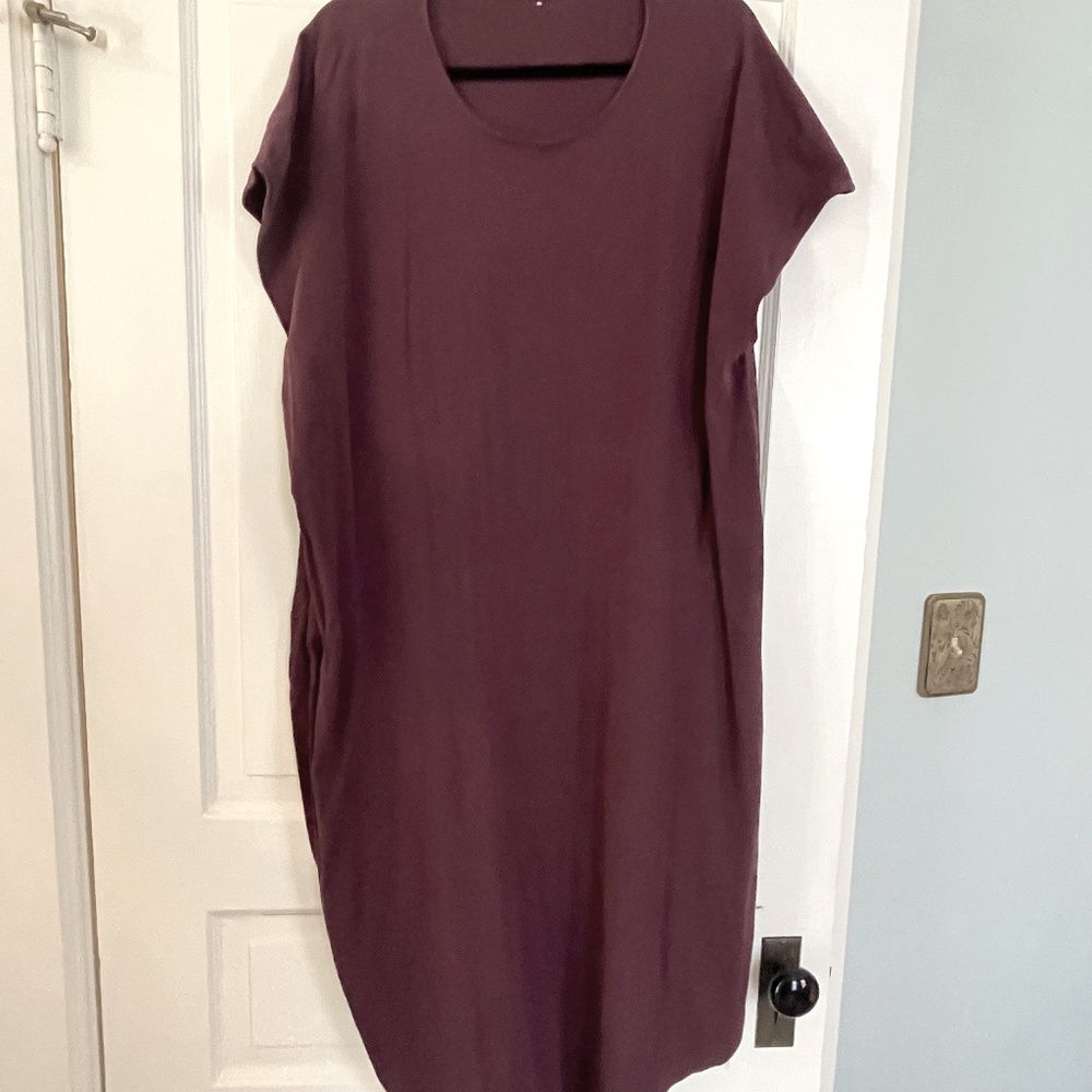 Universal Standard Iconic Geneva Dress - Black Cherry - Crewneck - XL